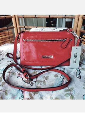 REACTION by KENNETH COLE | Hillary Style Crossbody Bag Handbag Lipstick Red NWT